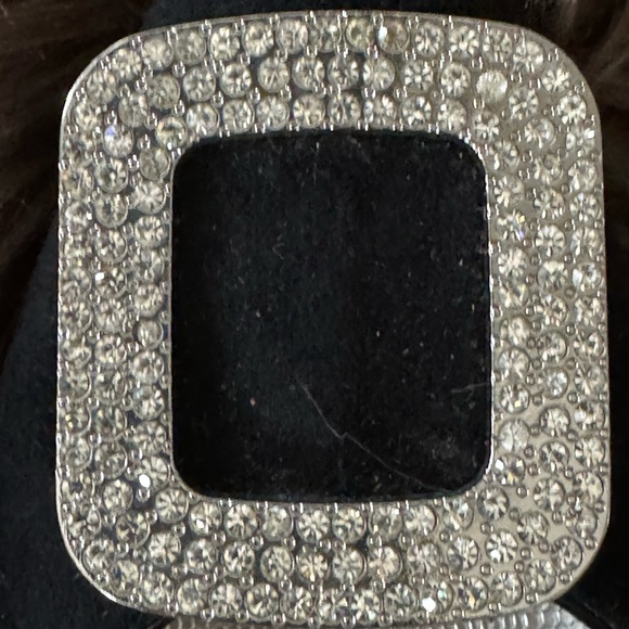 Beautiful Nina Ballerinas with diamanté buckles black suede 36.5 - Picture 3 of 6